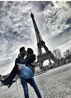 Vatsal Seth shares a passionate lip-lock with wife Ishita Dutta in Paris