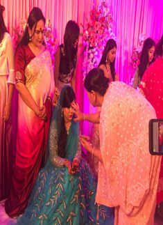 Photos: Lalu's son Tej Pratap gets engaged to Aishwarya
