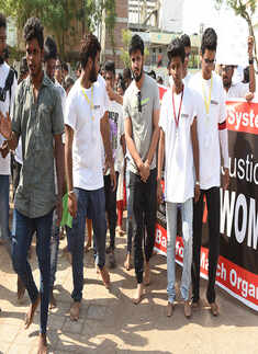 Photos: Unnao and Kathua rape cases spark protests in Hyderabad