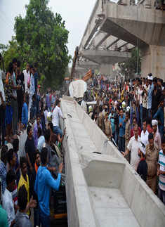 Photos: At least 18 killed as flyover collapses in Varanasi