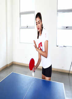 Bennett University Sports Day: Femina Miss India 2018 contestants at Table Tennis match