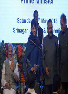 Photos from PM Modi's Kashmir visit