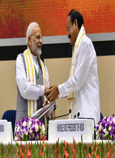 In pictures: PM Modi releases Venkaiah Naidu's book