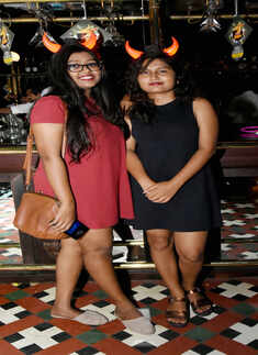 Revellers groove at a city pub