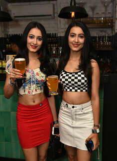 Ashvithi and Adhvithi Shetty attend a launch event