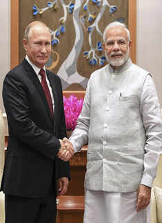Russia-India summit: PM Modi, Vladimir Putin exchange bonhomie