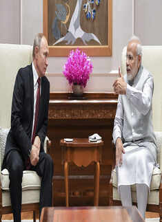 Russia-India summit: PM Modi, Vladimir Putin exchange bonhomie