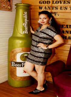 Revellers let their hair down during Durga Puja