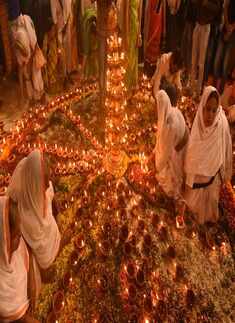 Vrindavan widows celebrate eco-friendly Diwali