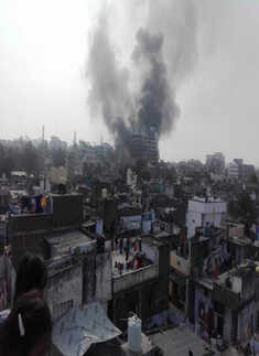 Massive fire breaks out at an under-construction hospital