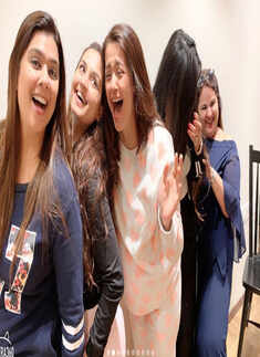 Actress Surveen Chawla breaks into laughter at her baby shower