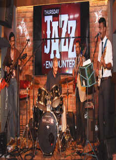 Mel Samuel Blues Band performs at a restopub