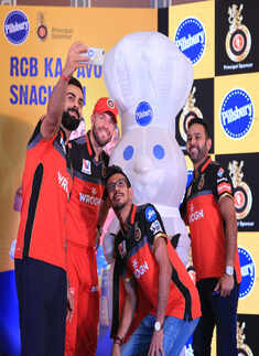 'Royal Challengers Bangalore' players attend an event