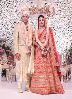 Hyderabadi cricketer Himalay Agarwal and Juhi&rsquo;s royal wedding reception