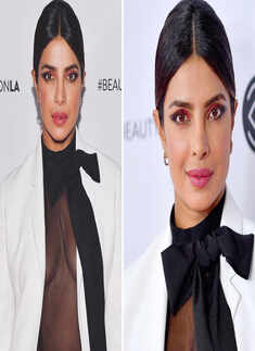 Priyanka Chopra stuns in bold pantsuit and striking makeup​