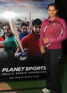 Sania Mirza at store launch 