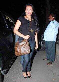 Sonakshi in Black casuals