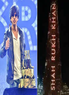 Fans rejoice as Shah Rukh Khan becomes first Bollywood actor to have his name displayed on Burj Khalifa