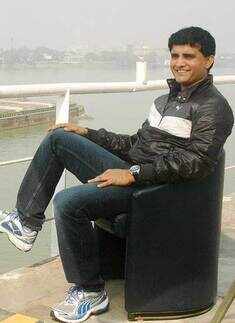 Sourav during a shoot