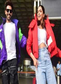 Pictures of Deepika Padukone and Kartik Aaryan dancing at Mumbai airport get fans excited