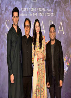 Aadil Khan, Vidhu Vinod Chopra, AR Rahman and Sadia 