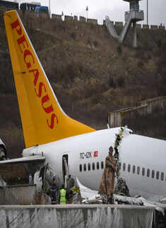 In pics: Three dead, 179 hurt as plane skids off runway in Turkey