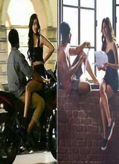 Viral pictures of Ananya Panday and Vijay Deverakonda taking a bike ride in Mumbai 