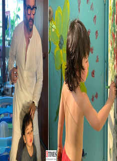 This picture of Saif Ali Khan, who is all set to chop son Taimur's long, shaggy hair will make you smile