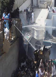 In pics: Passenger plane crashes in Karachi