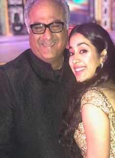 Boney Kapoor and Janhvi Kapoor pictures