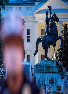 Protesters try to topple Andrew Jackson statue near White House