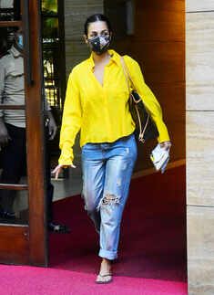 Malaika Arora spotted outside her residence post COVID-19 recovery