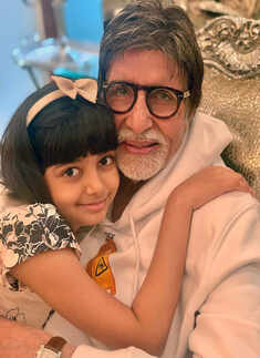 Adorable selfies of Big B with little Aaradhya Bachchan from his birthday celebration