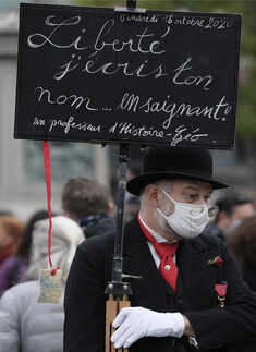 France: Thousands join protest against beheading of teacher for showing cartoons of Prophet Muhammad