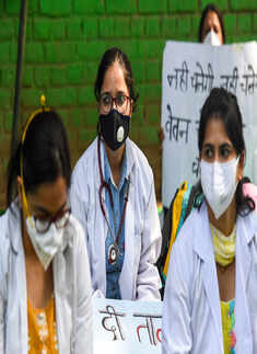 Doctors hold protest over delayed salaries