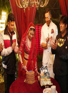 Divya Khosla Kumar rings in her birthday with John Abraham & others on the sets of &lsquo;Satyameva Jayate 2&rsquo;