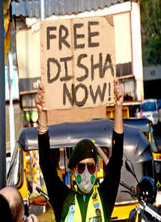 'Toolkit' case: Activists hold protest against Disha Ravi's arrest