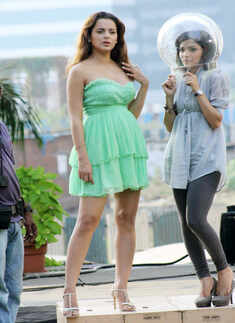 Kangana shoots for an ad