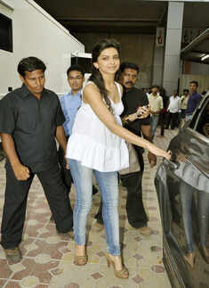 Deepika spotted after an ad shoot