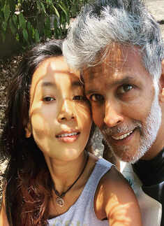 Loved-up selfies of Milind Soman and wifey Ankita Konwar