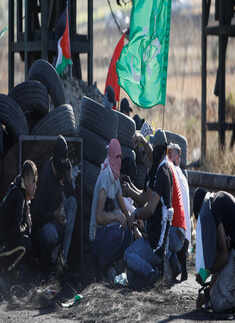 These images show the violence flares in West Bank amid aerial bombardments