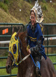 Indigenous tribes hold Indian Relay Horse Race