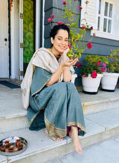 Kangana Ranaut loves being around flowers