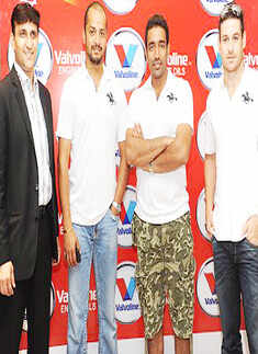Cricketers @ Valvoline press meet