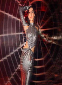 These pictures of Nora Fatehi in silver cutout gown will leave you stunned!