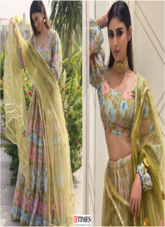 Mouni Roy is Diwali-ready in a splendid pastel multicoloured lehenga, pictures capture her festive glamour!
