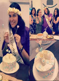 This adorable picture from Neha Dhupia&rsquo;s maternity photoshoot with little Mehr you just can&rsquo;t miss