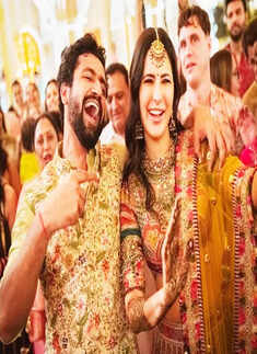 Newlyweds Katrina Kaif and Vicky Kaushal share inside pictures from haldi ceremony