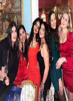 Nysa Devgn turns heads in a red bodycon dress in these new party pictures