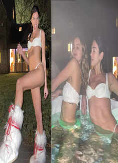 Post break-up with Anwar Hadid, Dua Lipa party hard in white bikini at a Christmas holiday with friends
